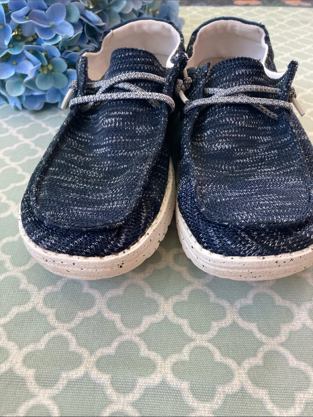 Hey Dude Wendy Sox Navy Slip On Shoes 7